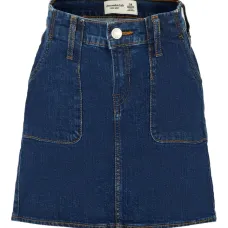 Джинсовая юбка мини с карманами