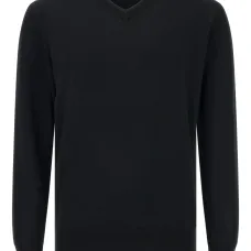 Свитер из шерсти мериноса с V-образным вырезом