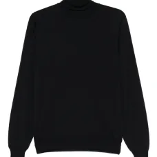 Шерстяной свитер с высоким воротником