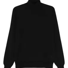 Шерстяной свитер с высоким воротником