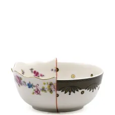 Floral-geometric patterned bowls (set of two)