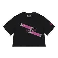 Футболка с логотипом и стразами