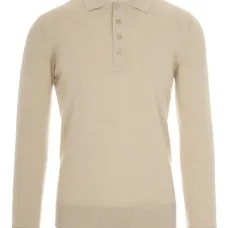 Рубашка поло из вирджинской шерсти с длинными рукавами