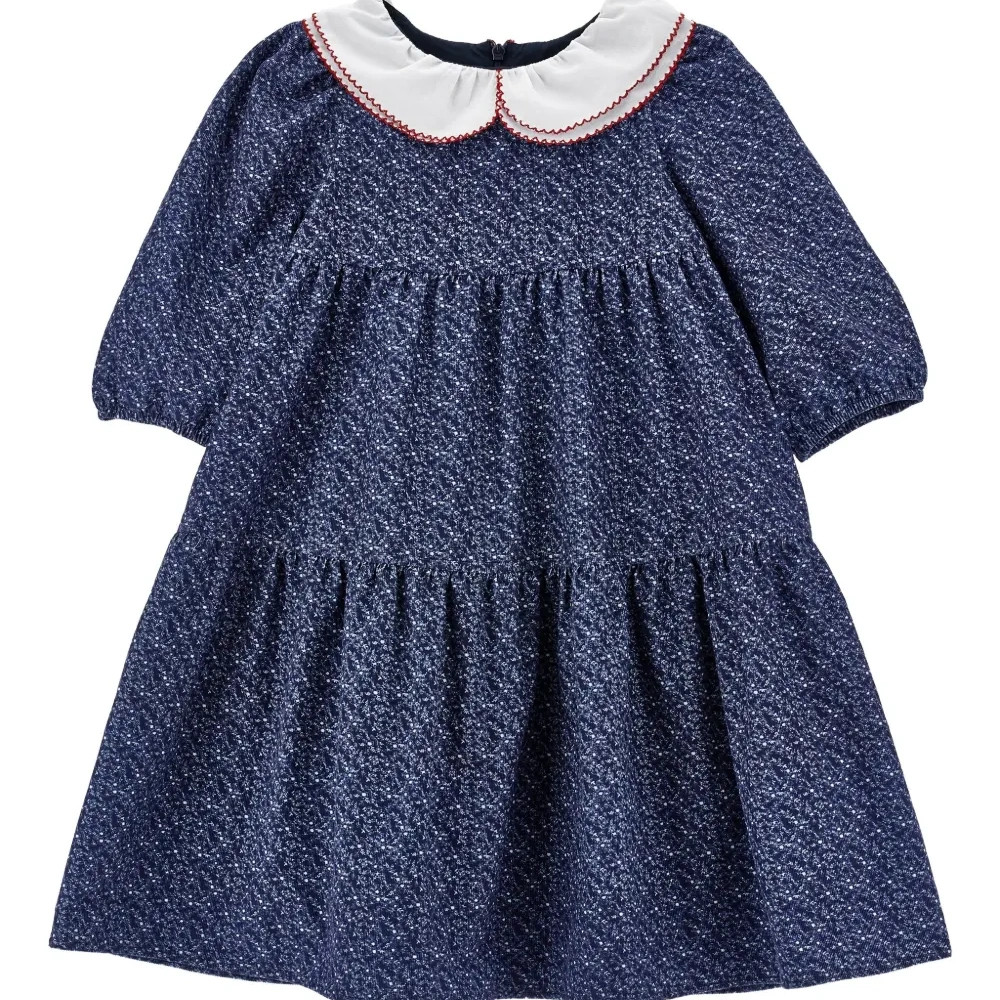 Платье с оборками и воротником Питер Пэн