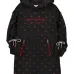 Cherry-print hooded dress