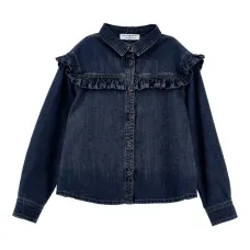 Джинсовая рубашка с вышитым логотипом Джинсовая рубашка с вышитым логотипом