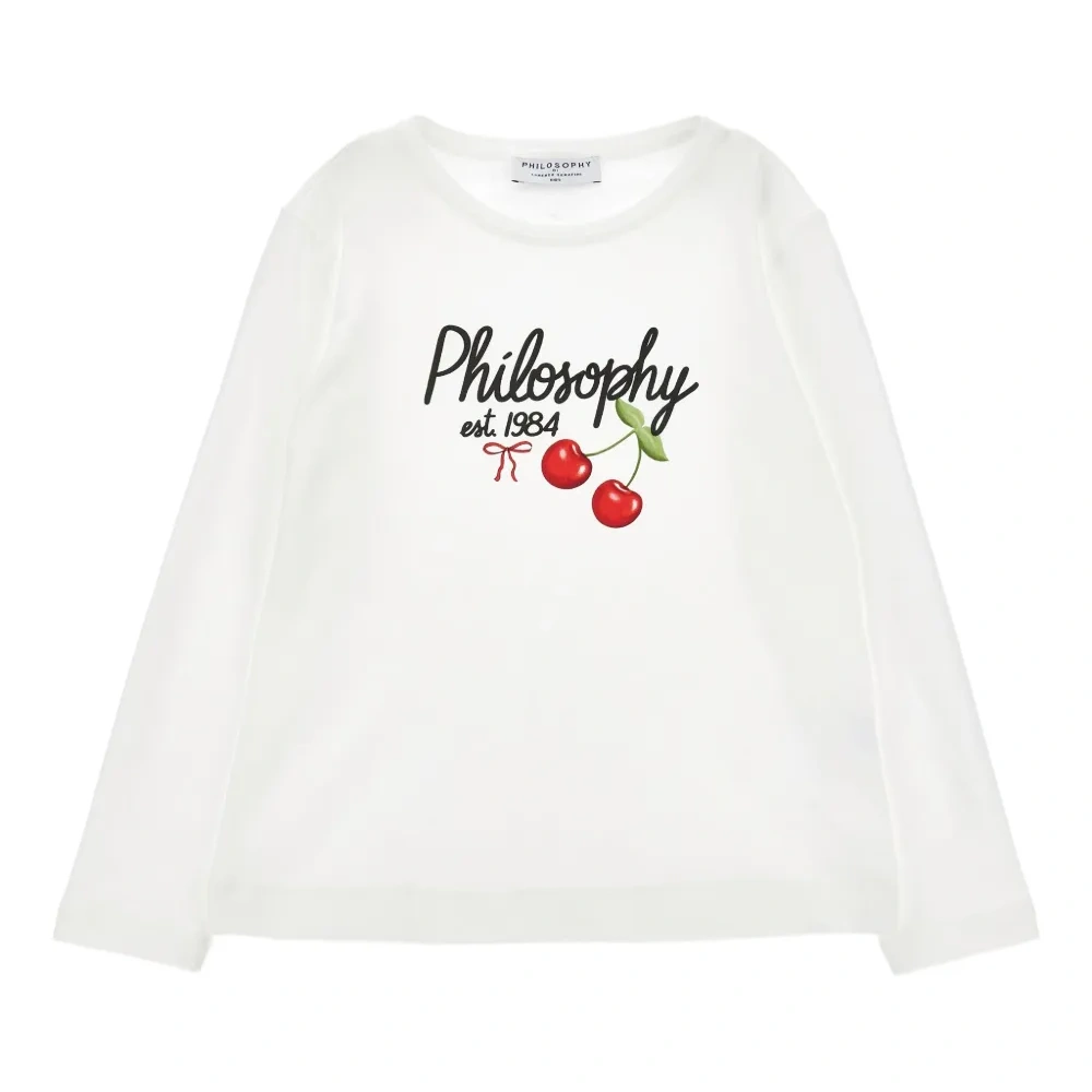 Футболка с длинными рукавами и принтом