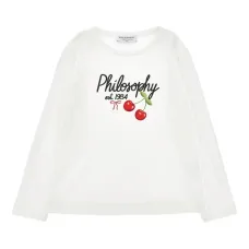 Футболка с длинными рукавами и принтом