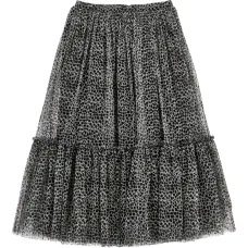 Пышная юбка с оборками и леопардовым принтом