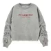 Drawstring-sleeves sweatshirt