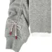 Drawstring-sleeves sweatshirt