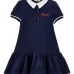 Платье с воротником поло и вышитым логотипом