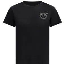 Футболка с логотипом и кристаллами