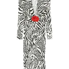 Декорированное платье миди Malllorca с зебровым принтом