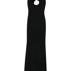 Платье макси с цветочным декором