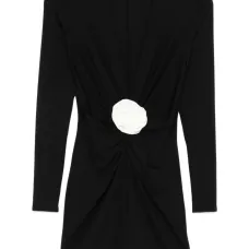 Декорированное платье с длинными рукавами