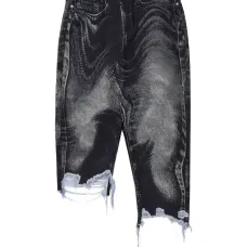 Джинсовая юбка с бахромой