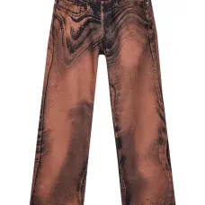 Джинсы из вареного денима