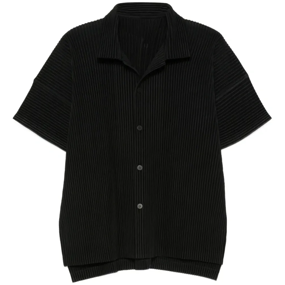 Плиссированная рубашка с короткими рукавами