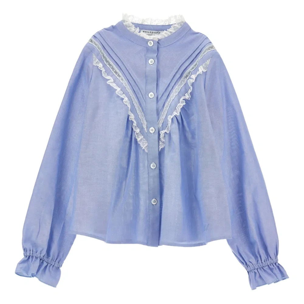 Блузка с кружевной отделкой