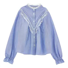 Блузка с кружевной отделкой