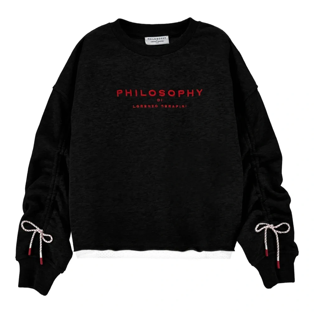 Толстовка с кулиской на рукавах