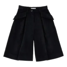 Pleated flap-pocket trousers