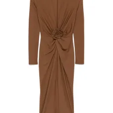 Платье миди с драпировкой