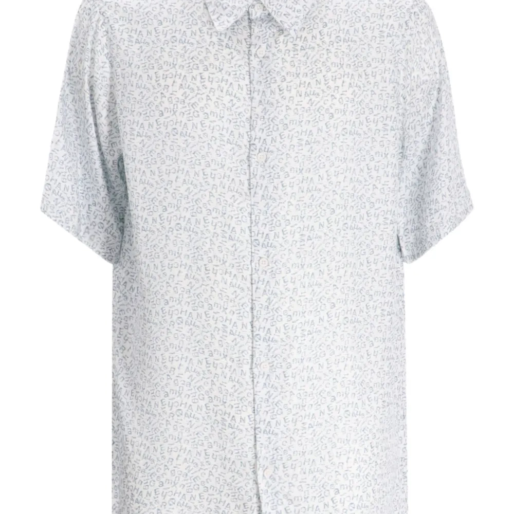 Рубашка с принтом и короткими рукавами