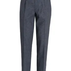 Брюки прямого кроя со складками