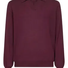 Свитер с воротником поло