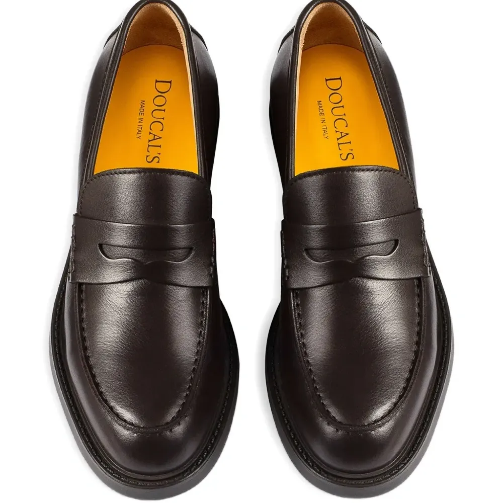 Кожаные лоферы с прорезью для монеты