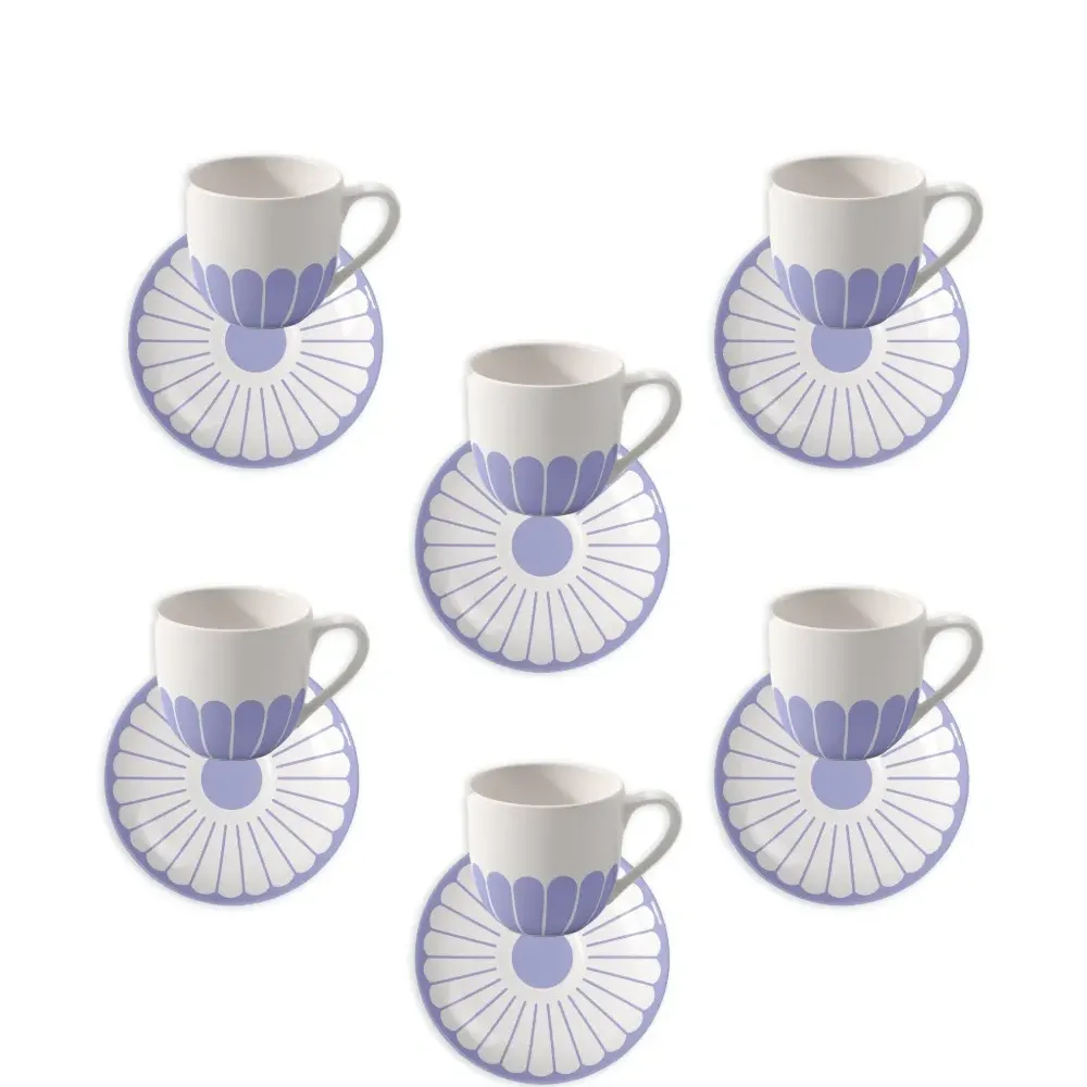 Чайная пара с цветочным узором