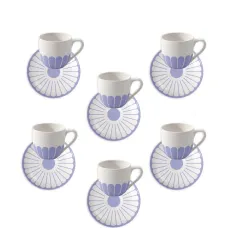 Чайная пара с цветочным узором