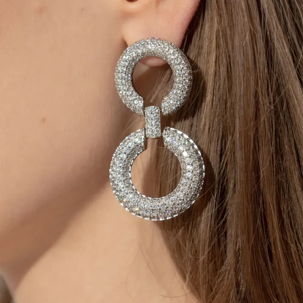 Серьги с кристаллами