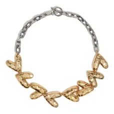 Колье с текстурированными сердечками