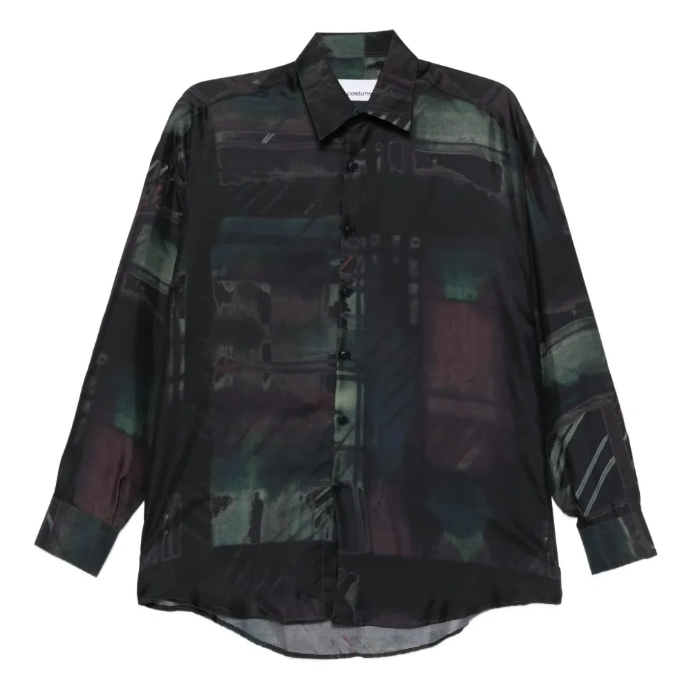 Рубашка с абстрактным принтом