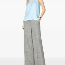 Атласный топ с U-образным вырезом