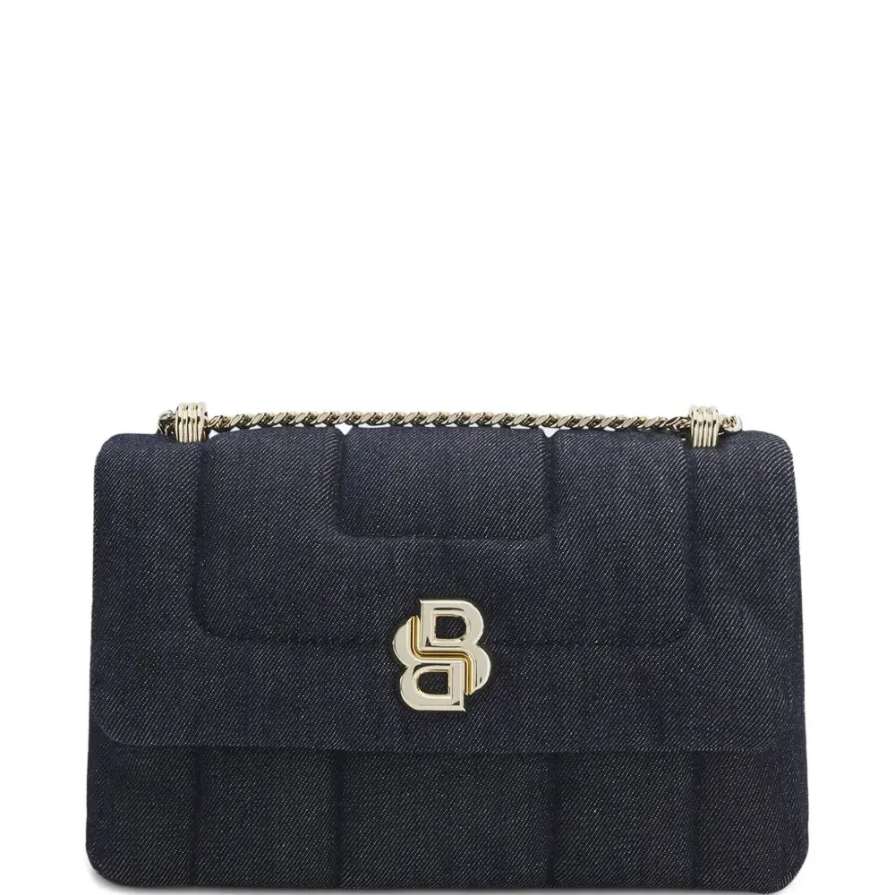 Стеганая сумка на плечо из денима