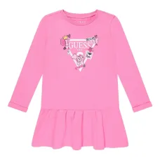 Платье мини с оборками и логотипом