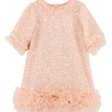 Платье с пайетками и оборками