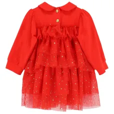 Платье с воротником Питер Пэн и пайетками