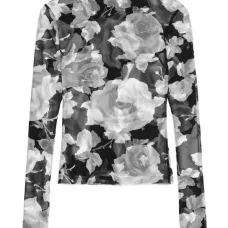 Топ с цветочным декором Топ с цветочным декором