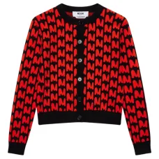 Кардиган на пуговицах с монограммным узором