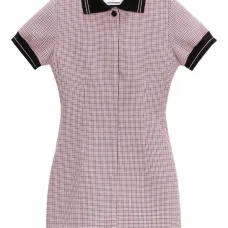 Платье мини в клетку