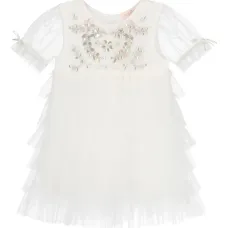 Декорированное ярусное платье из тюля