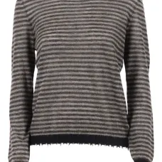 Полосатый свитер с необработанными краями Полосатый свитер с необработанными краями