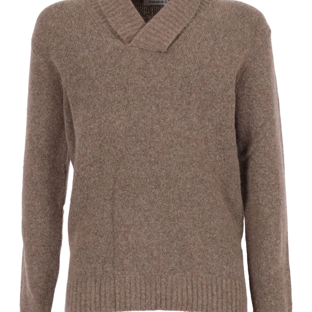 Свитер из смеси шерсти и кашемира с шалевым воротником