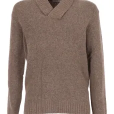 Свитер из смеси шерсти и кашемира с шалевым воротником