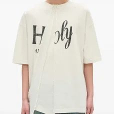 Асимметричная хлопковая футболка Асимметричная хлопковая футболка